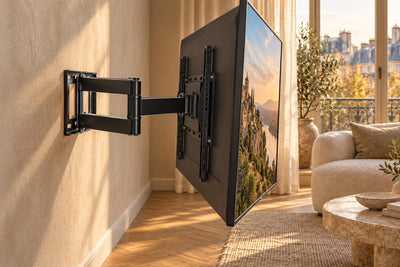 Support TV mural orientable et inclinable à double bras [TV 32''-65'']