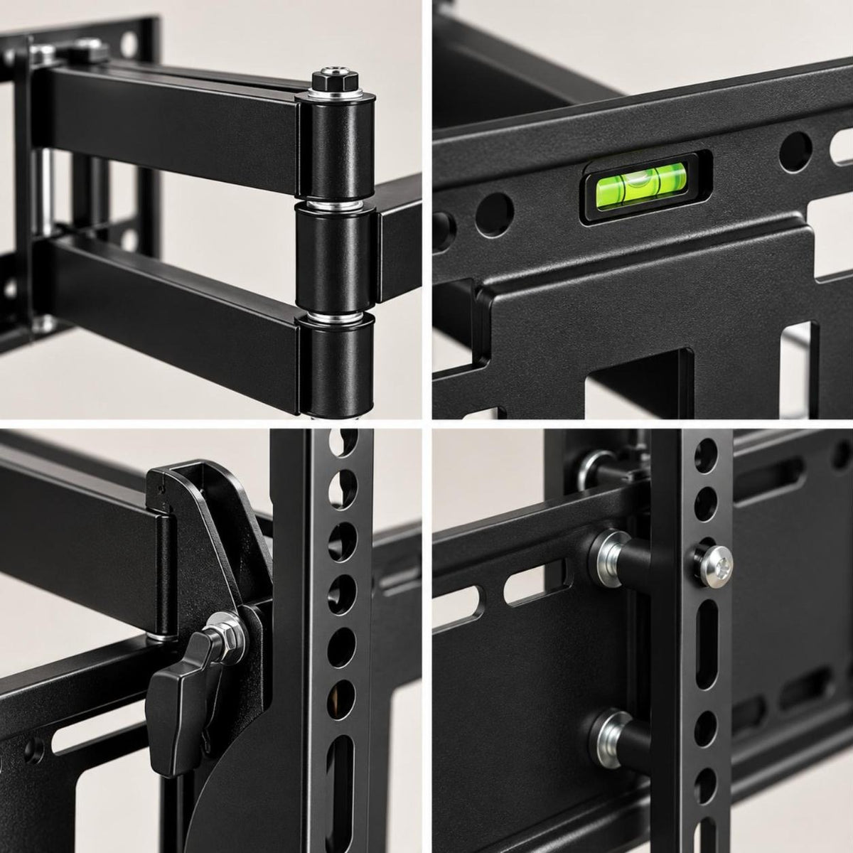 Support TV mural orientable et inclinable à double bras [TV 32''-65'']