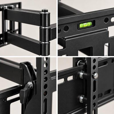 Support TV mural orientable et inclinable à double bras [TV 32''-65'']